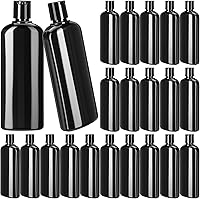 Vista 8 de Domensi 24 recipientes de plástico para botellas con tapa de disco, botellas de viaje, reutilizables, vacíos, para artículos de tocador, botellas