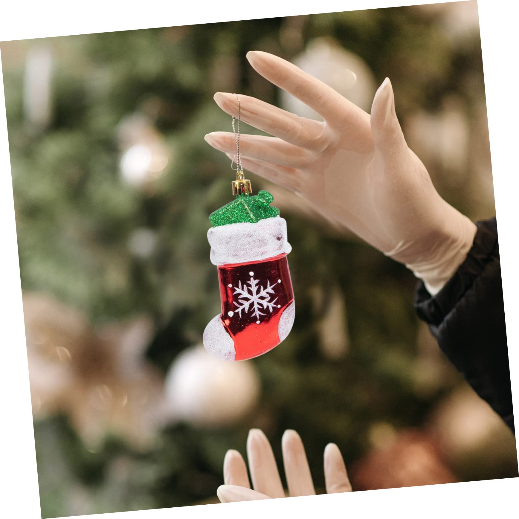 Ciieeo 2 Juegos De Colgantes para Árbol De Navidad Adornos Decorativos Rojos para El Hogar 6 Unidades.