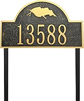 Vista 12 de Letrero de dirección montado en el césped, letrero personalizado con número de casa, números de dirección de casa para exteriores de casa, patio