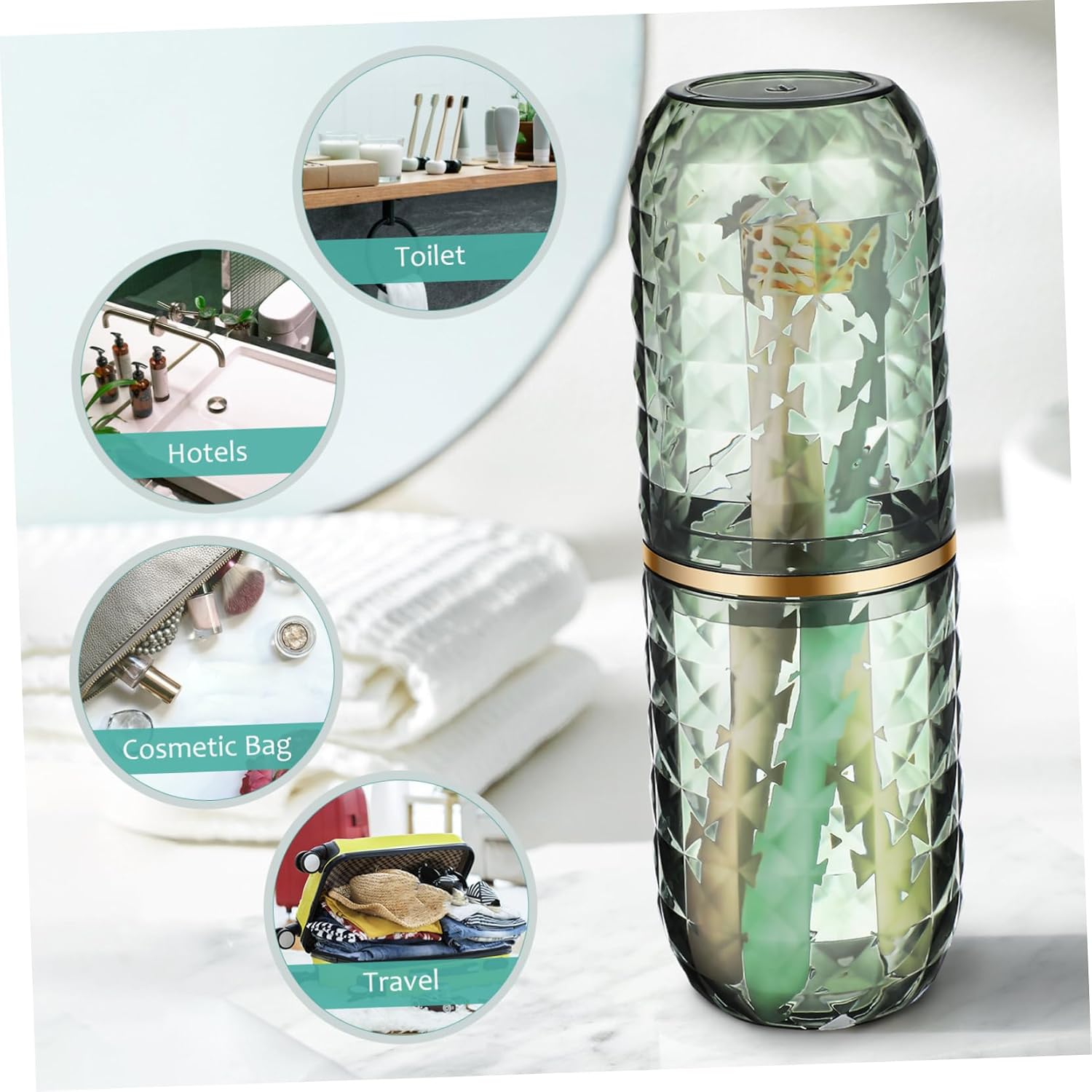 Toothbrush Storage Case Portable Travel Toothbrush Holder Toothpaste Container Reusable Travel Accessories