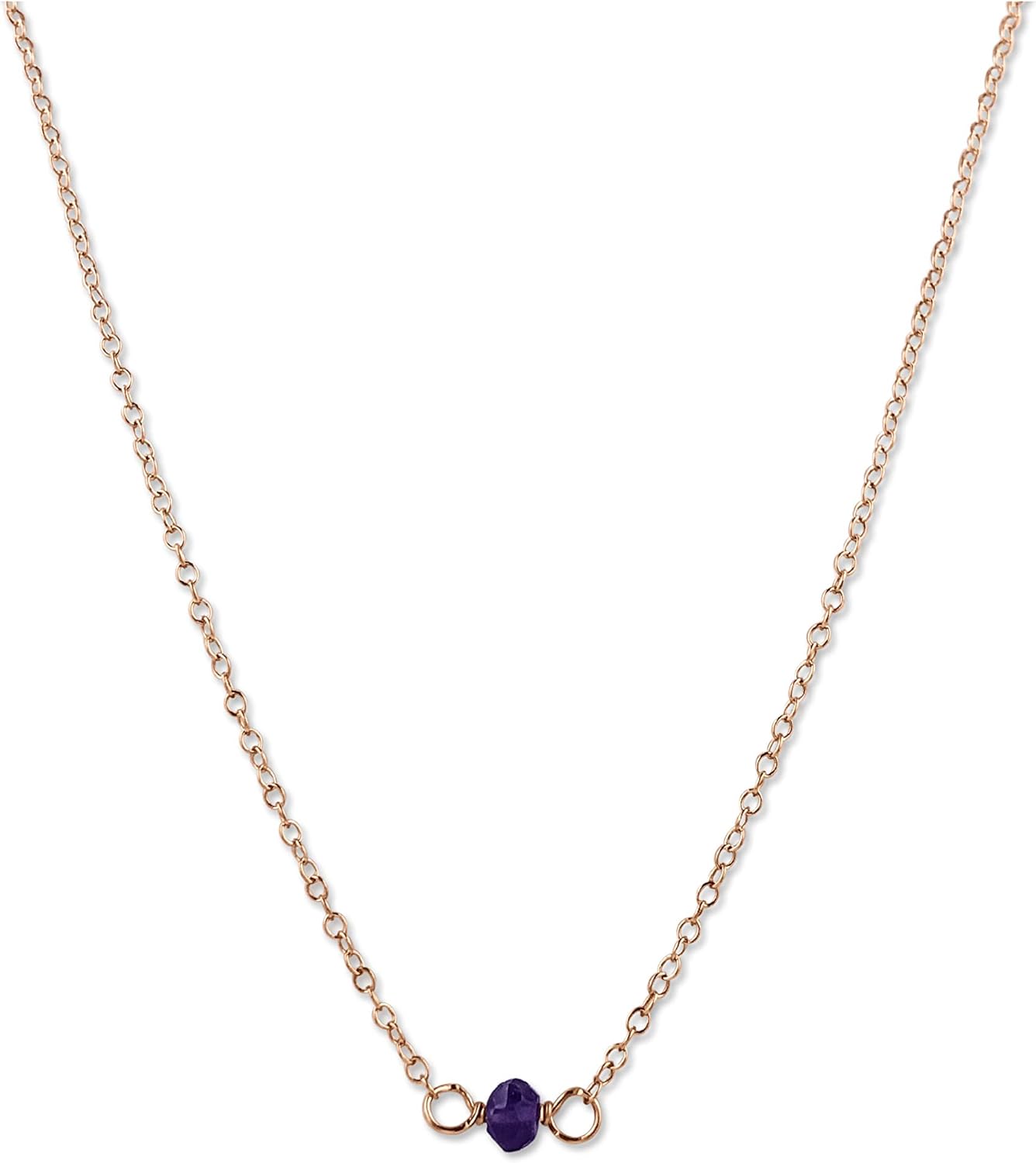 Birthstone Choker Necklace - Birthday Gift, Present for Girl, Woman, Friend, Daughter, Wife, Mom, Her - Layering Gemstone Jewelry for Everyday Wear