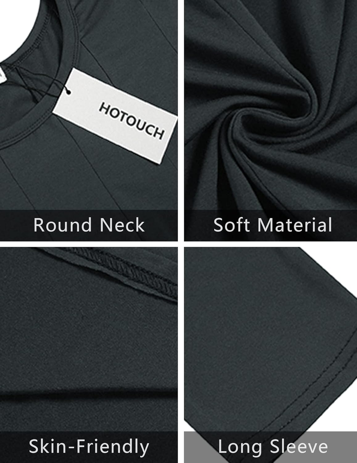 HOTOUCH Women's 3/4 Sleeve A-line and Flare Midi Long Dress - Image 5