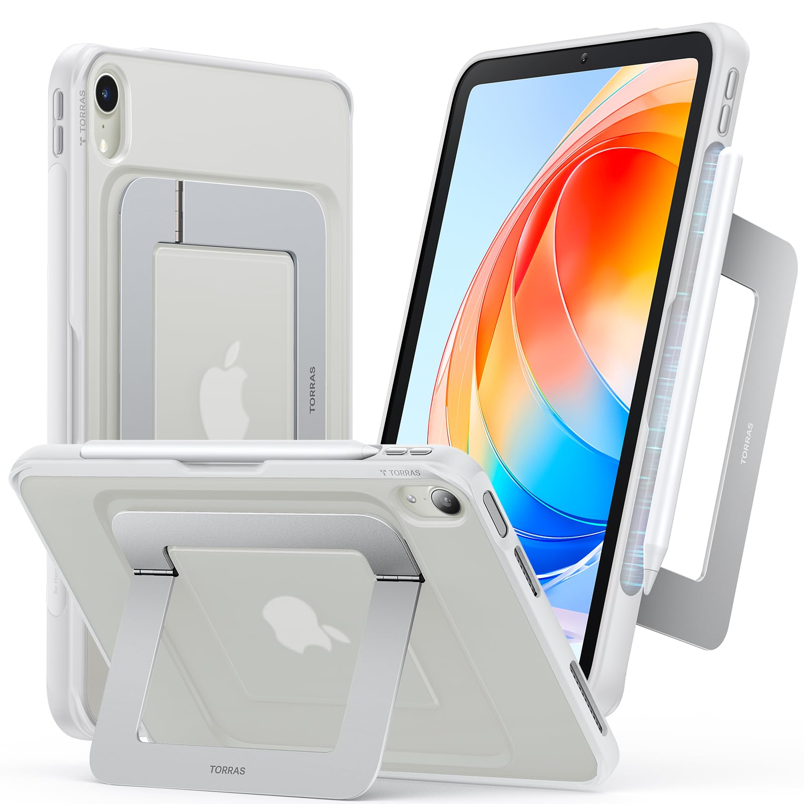 TORRAS Ostand K1 Guardian for iPad Air 11 inch Case w/Stand M4/M3/M2, White