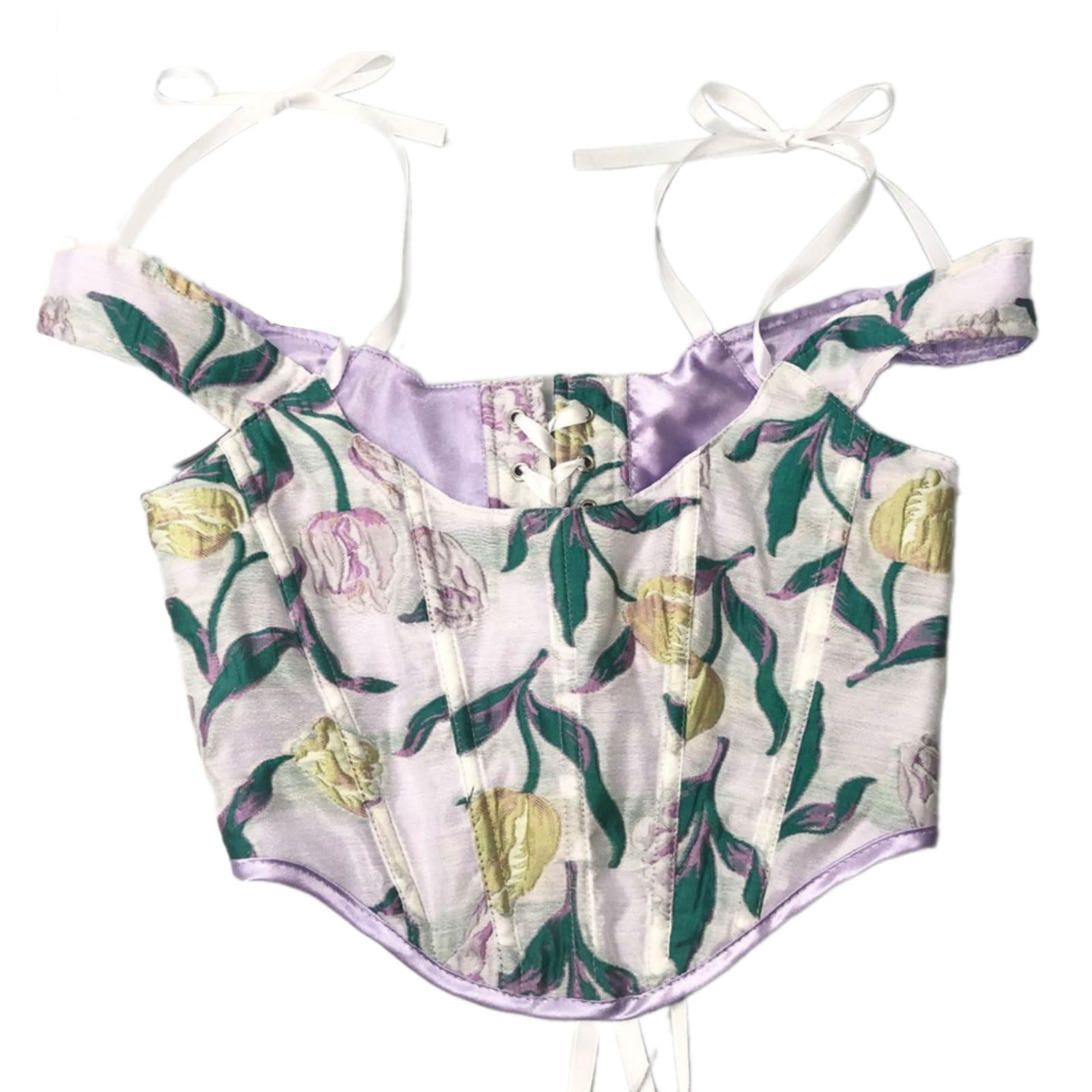 Bustier rétro en arête de poisson flexible pour bal masqué - 8