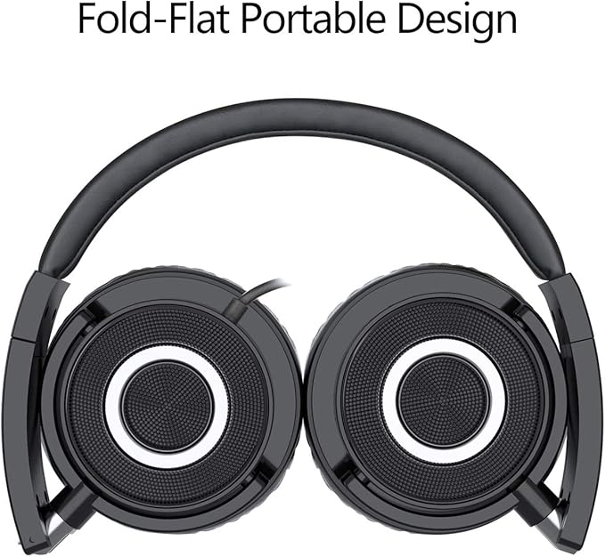 On Ear Headphones with Mic, Vogek Lightweight Portable Fold