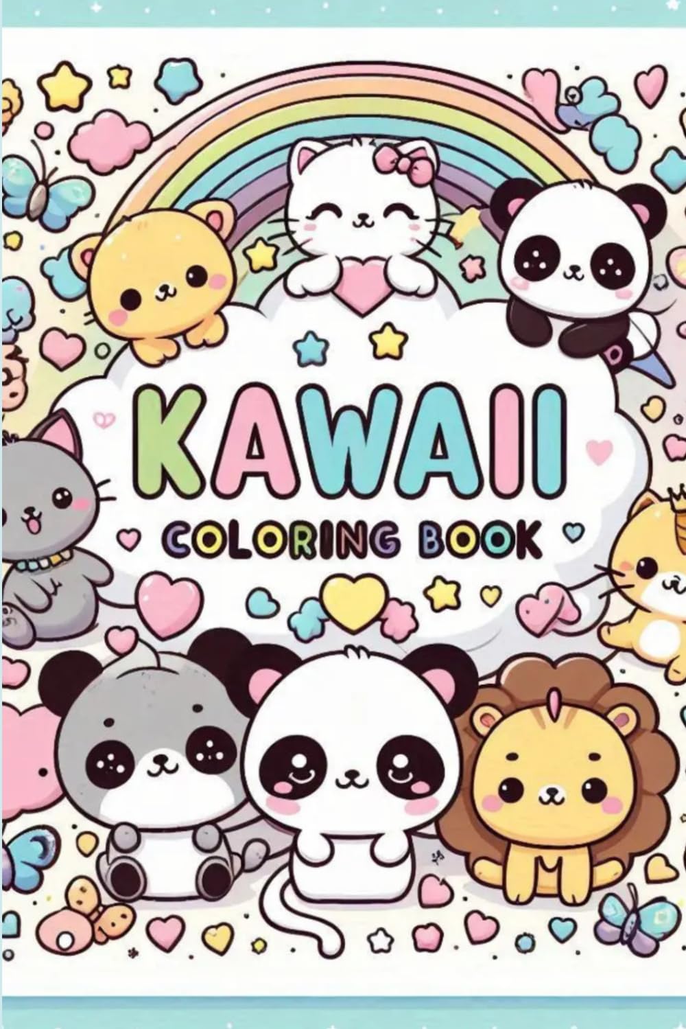 Magia Kawaii Libro de Colorear: Colorea y diviértete con dibujos kawaii: animalitos, postres y escenas tiernas para pequeños artistas