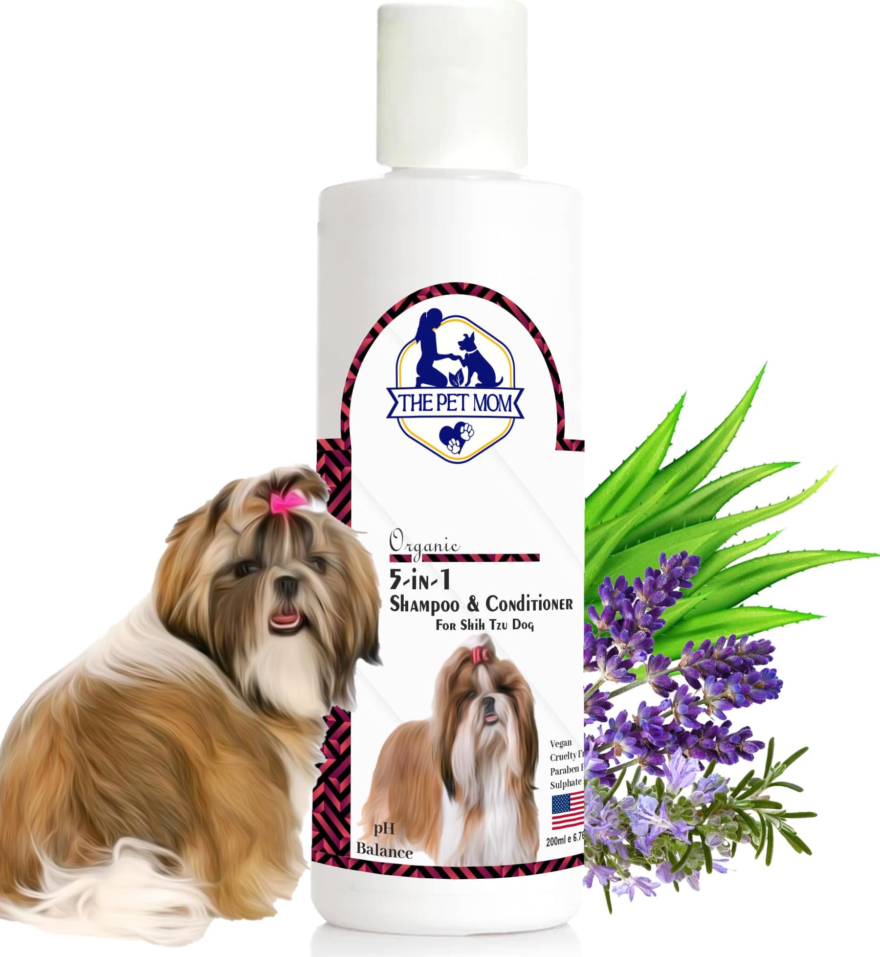 Buy The Pet Mom Organic 5 in 1 Shampoo & Conditioner for Shih Tzu Dog