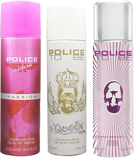 Police To Be Woman + To Be Queen + Passion Femme Deo Combo Set 600ml