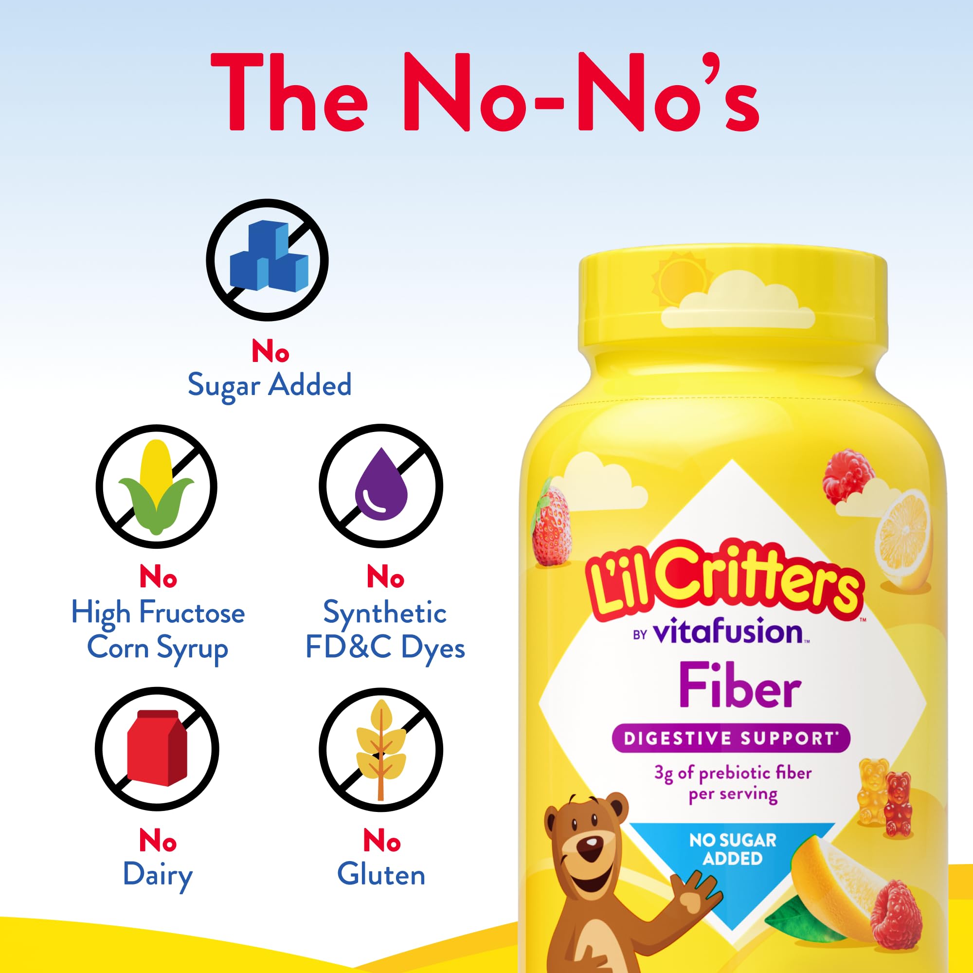 Lil Critters Kids Fiber Gummies For Digestive Support | Sugar Free — Amazon image 4