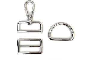 15 Pcs Purse Hardware Set: Heavy Duty Swivel Snap Hooks, D Rings,...