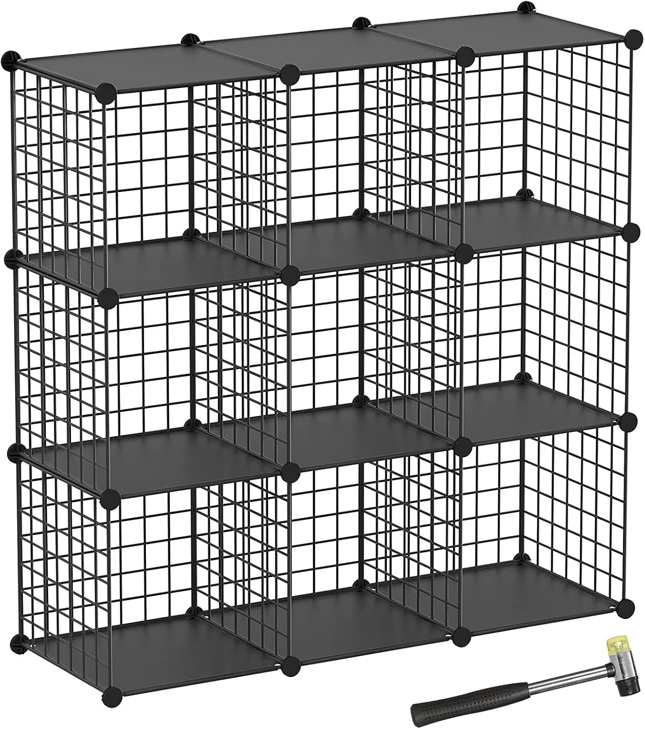 TUMUCUTE Wire Cube Storage Organizer, 9Cube Metal Storage