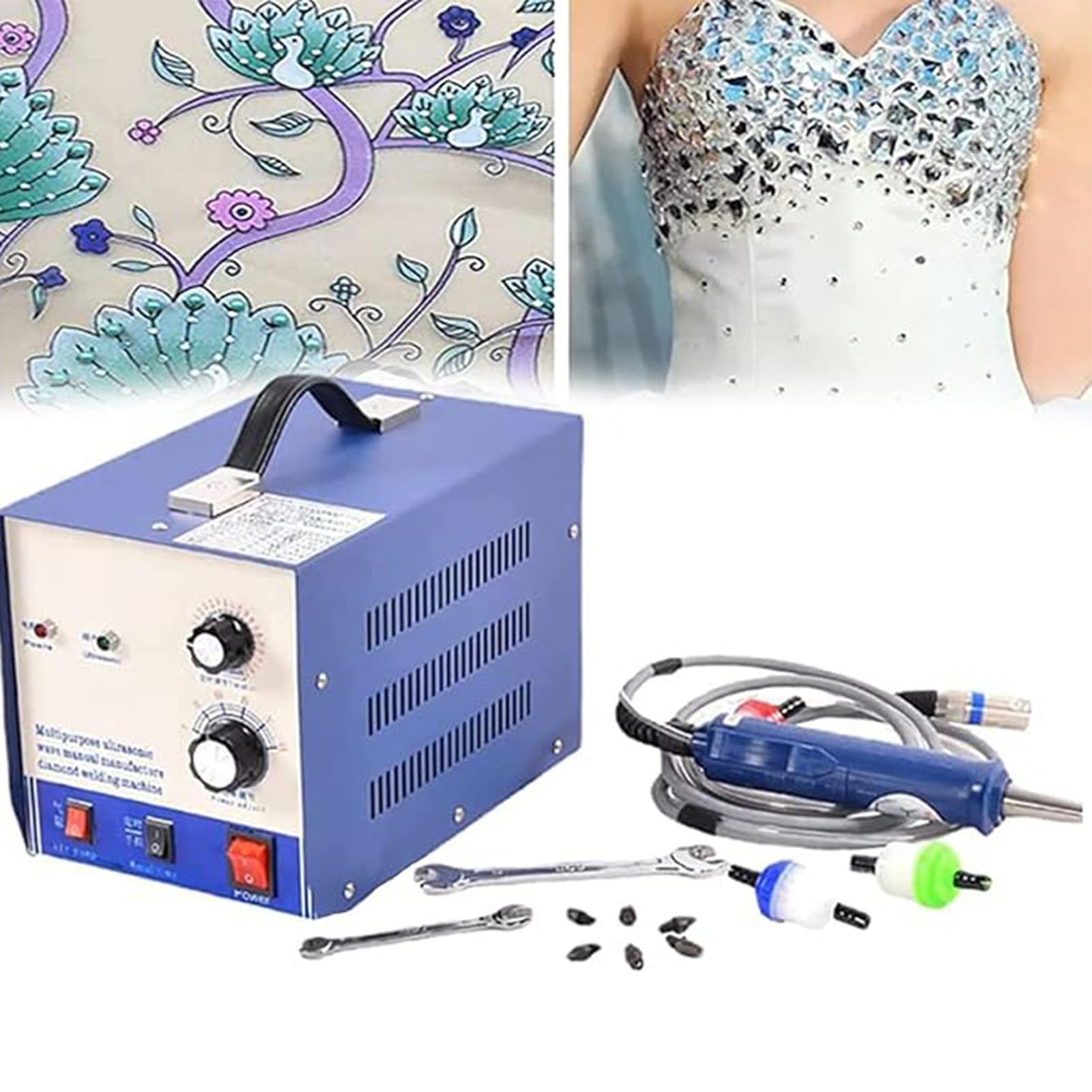 HTDRE Rhinestone Setting Machine, 80pcs/min Hotfix Applicator, No Glue Beads Press Fixing Tool for DIY Crafts