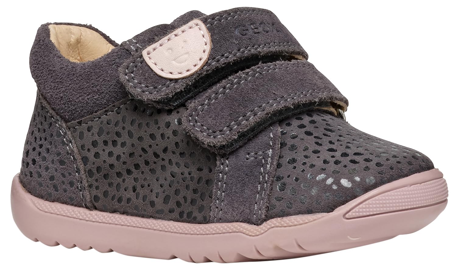 Geox Baby B MACCHIA Girl A Sneaker, 1 UK Child Grey