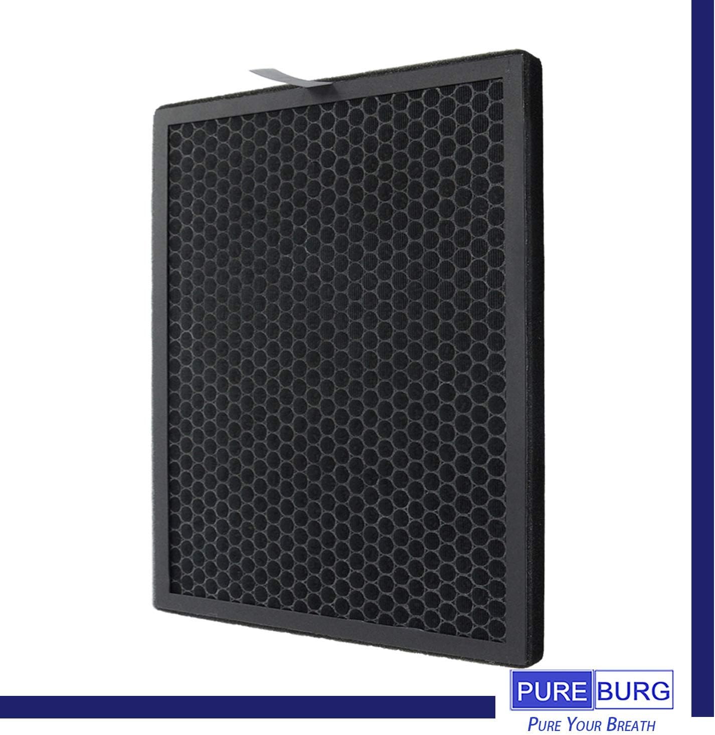 PUREBURG Replacement Filter Set Compatible with Alexapure Breeze 3049 AP-B102 Air Purifier,H13 HEPA & Activated Carbon Filter Air Clean PM2.5 Odor smoke VOCs