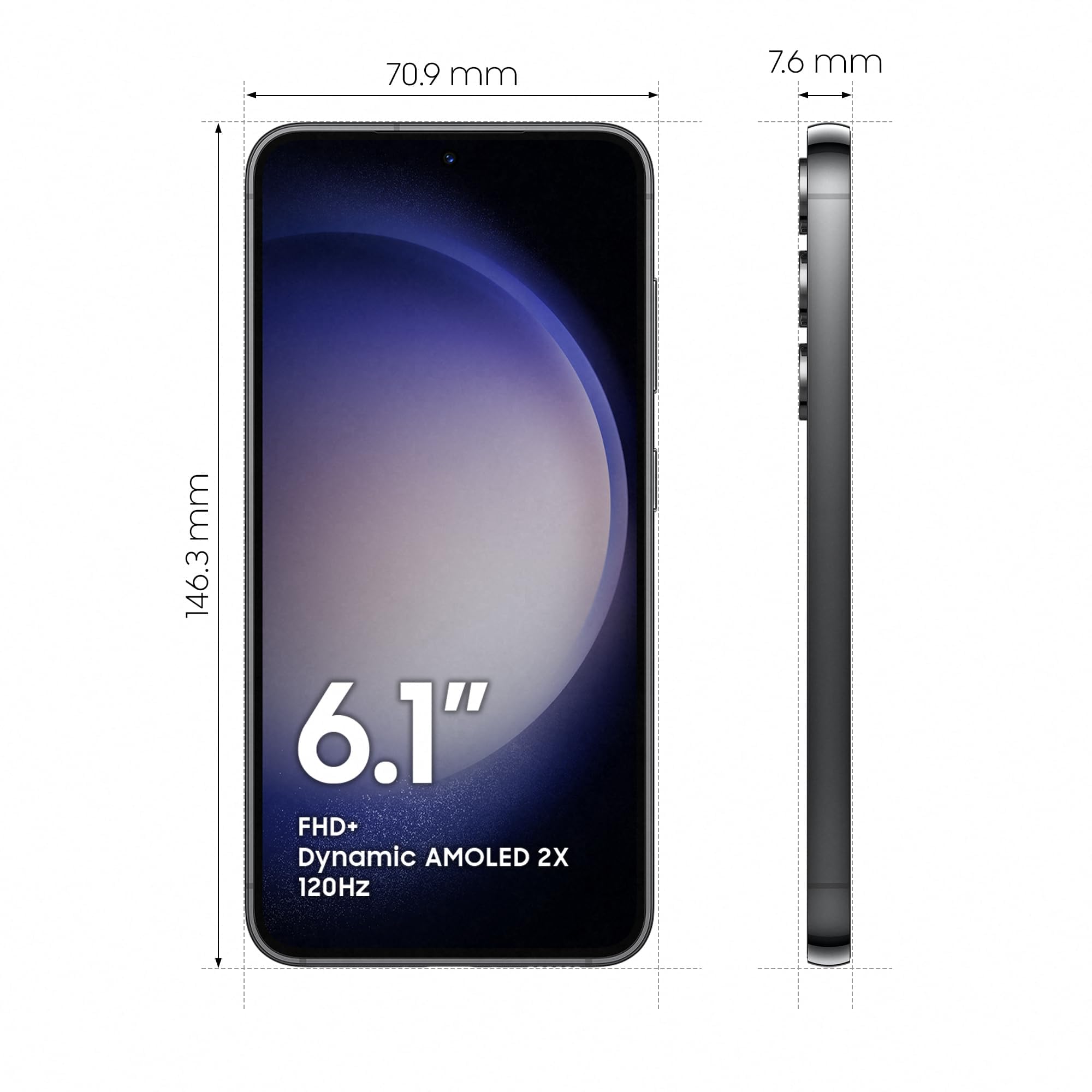 Samsung Galaxy S23 AI-Android-Smartphone, 128GB, 3.900mAh Akku, Smartphone ohne Vertrag Phantom Black inkl. 36 Monate Herstellergarantie [Exklusiv bei Amazon]