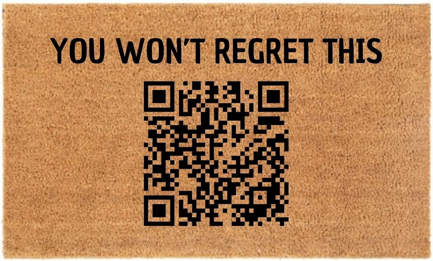 Funny QR Code Doormat – Welcome Mat, New Home Housewarming Gift, Personalized Front Door Rug, Indoor Outdoor Doormat for Entryway