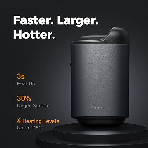 Miniatura 5 de OCOOPA Union U5s - Calentadores de manos recargables, calentador de manos reemplazable por batería de 10000 mAh, calentador eléctrico de 4 niveles,