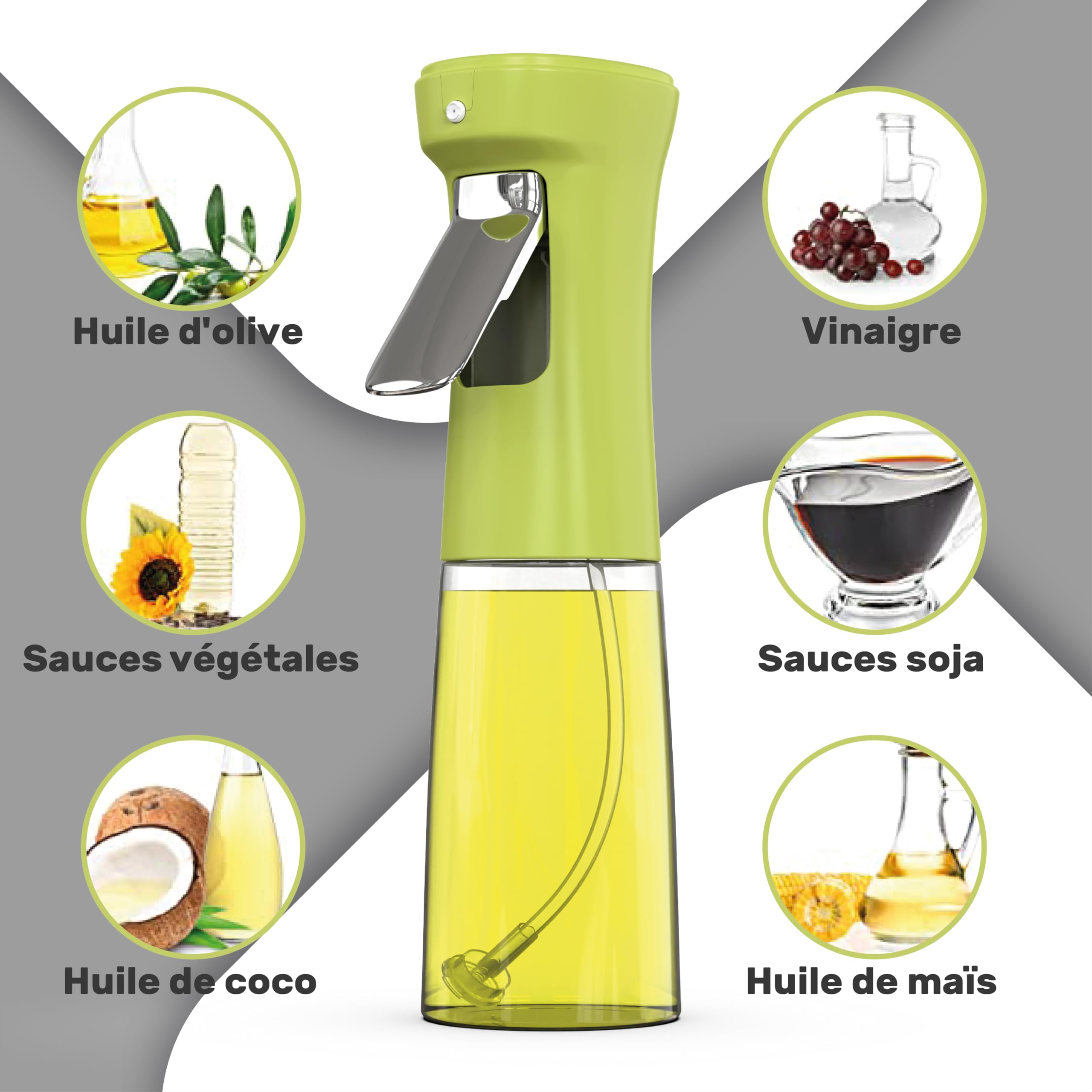 Showvigor Vaporisateur Huile, Spray Huile Cuisine, 200 ml Bouteille