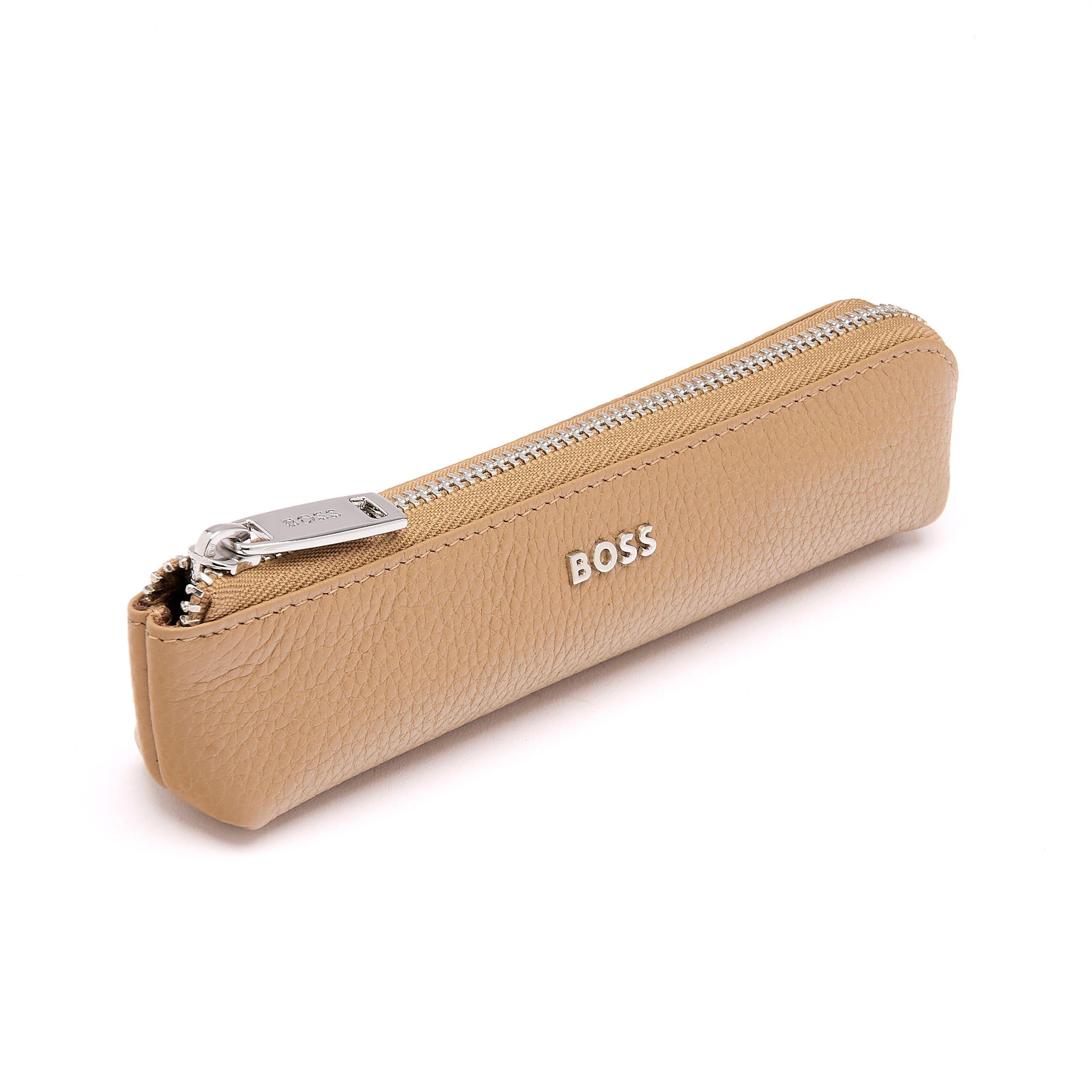 Hugo Boss Etui na przybory piśmiennicze Classic Grained Camel