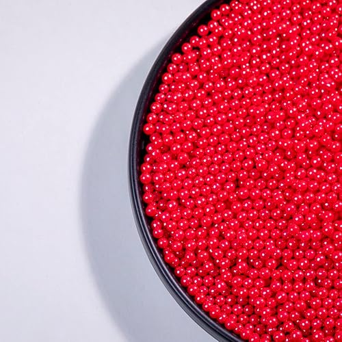 Miniatura 5 de Red Sprinkles - Perlas comestibles para pasteles, 4.6 onzas, chispas de galletas, perlas de azúcar, perlas de caramelo comestibles para decoración