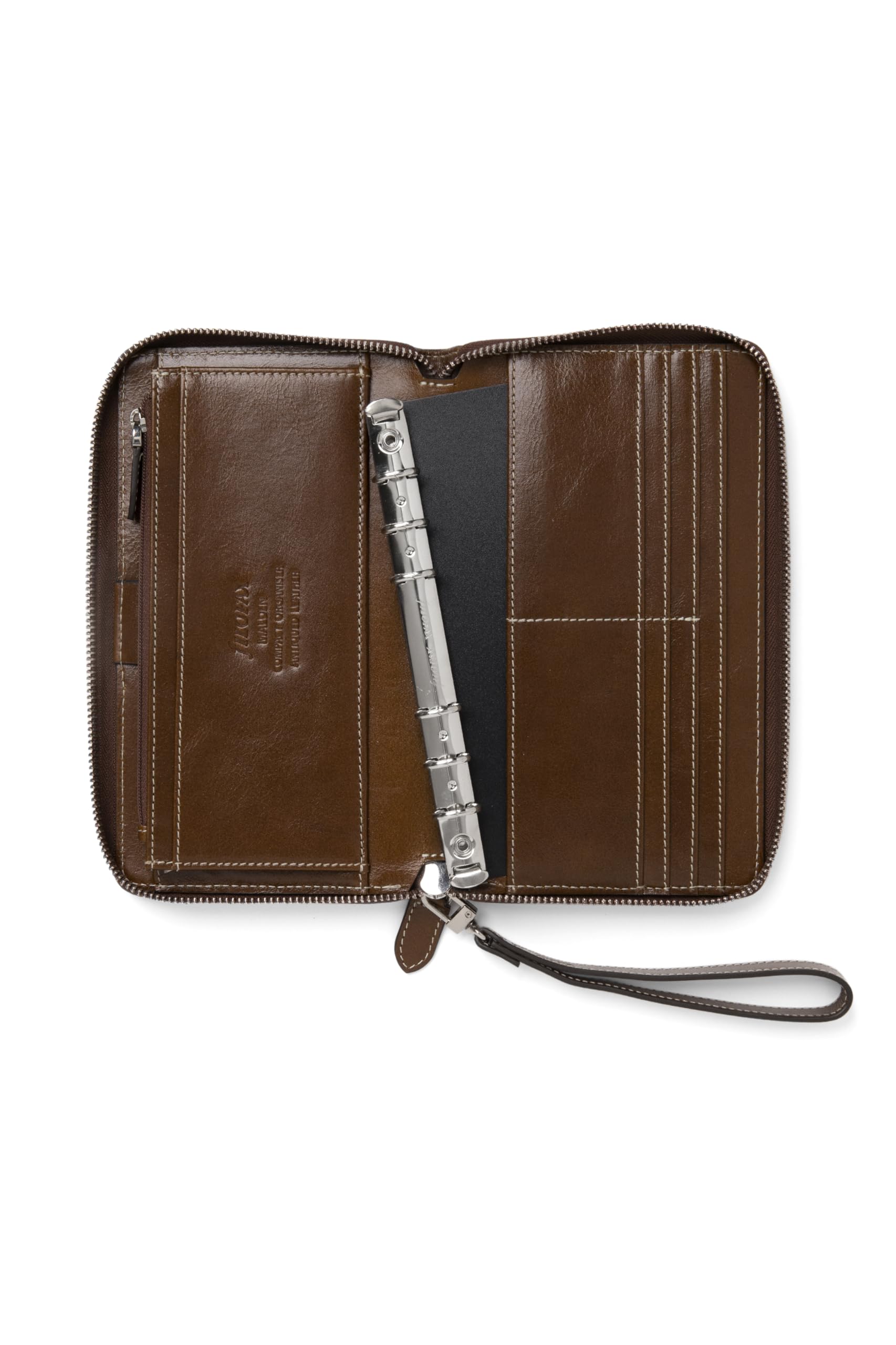 Filofax Malden Personal - Organizer compatto in pelle con cerniera, colore: ocra
