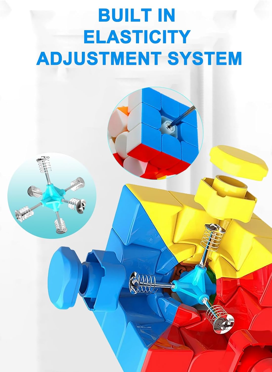 CFMOUR 4個パック 3x3スピードキューブセット - ステッカーレスマジックキューブバンドル 3x3x3 - 早回転誕生日パー