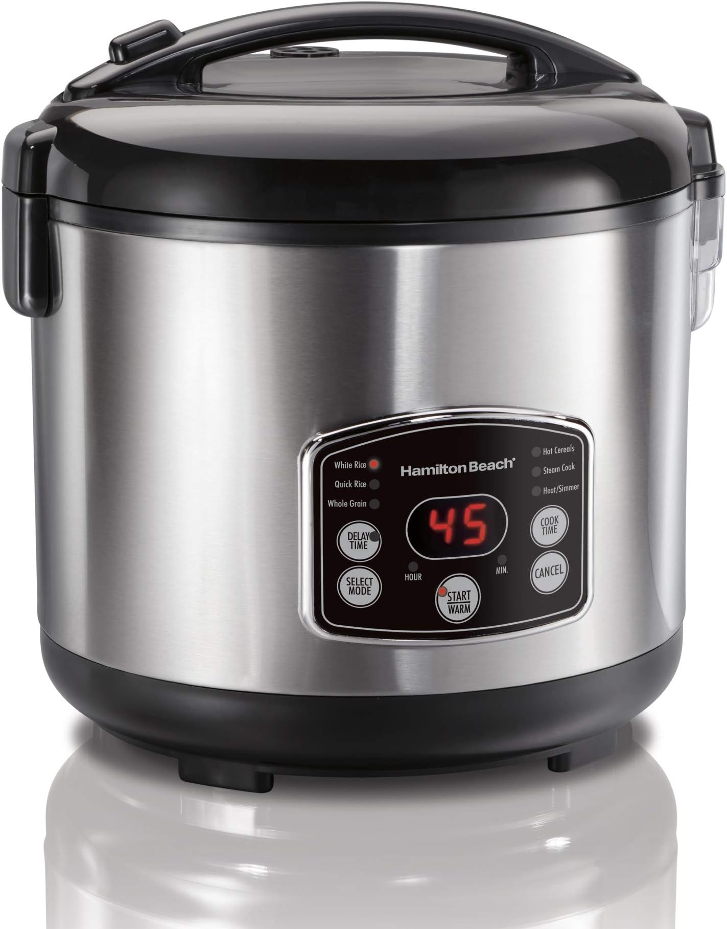 Hamilton Beach 37548 Rice & Hot Cereal Cooker, Stainless Steel