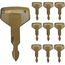 10pk NO.43# K250 2420WL2420 Key, Start Key K250 Ignition Key Compatible with Kobelco SK Excavator Compatible with Kawasaki Wheel Loader Compatible with Case Mini Excavator NO 43# Key 2420 10pk