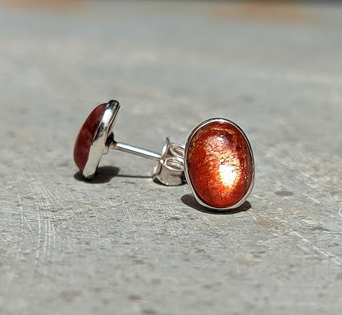 Miniatura 6 de Natural Green Onyx 925 Sterling Silver Post With Friction Back Studs Earrings for Women Teen Girls 7x9 MM Oval Gemstone May Birthstone Jewelry