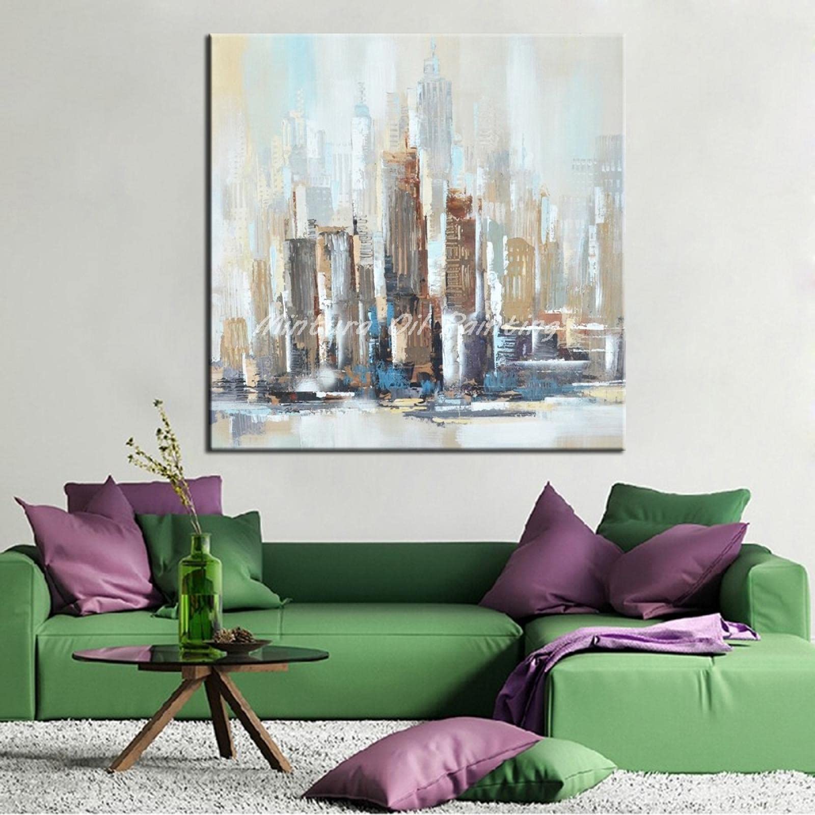 Leinwand Gemälde Gemalt New York City Malerei Auf  Produktbild-Vorschau 3
