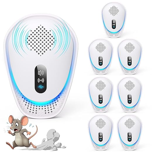 2026 Fooxem Upgraded Ultrasonic Pest Repellent 7 Packs, Mouse Traps Repellent Plug in, 3 Modes, Pest Control, for Mouse, Rodent, Roach, Bugs, Mice, Spider, Ant, Mosquito, Indoor Repeller for Home