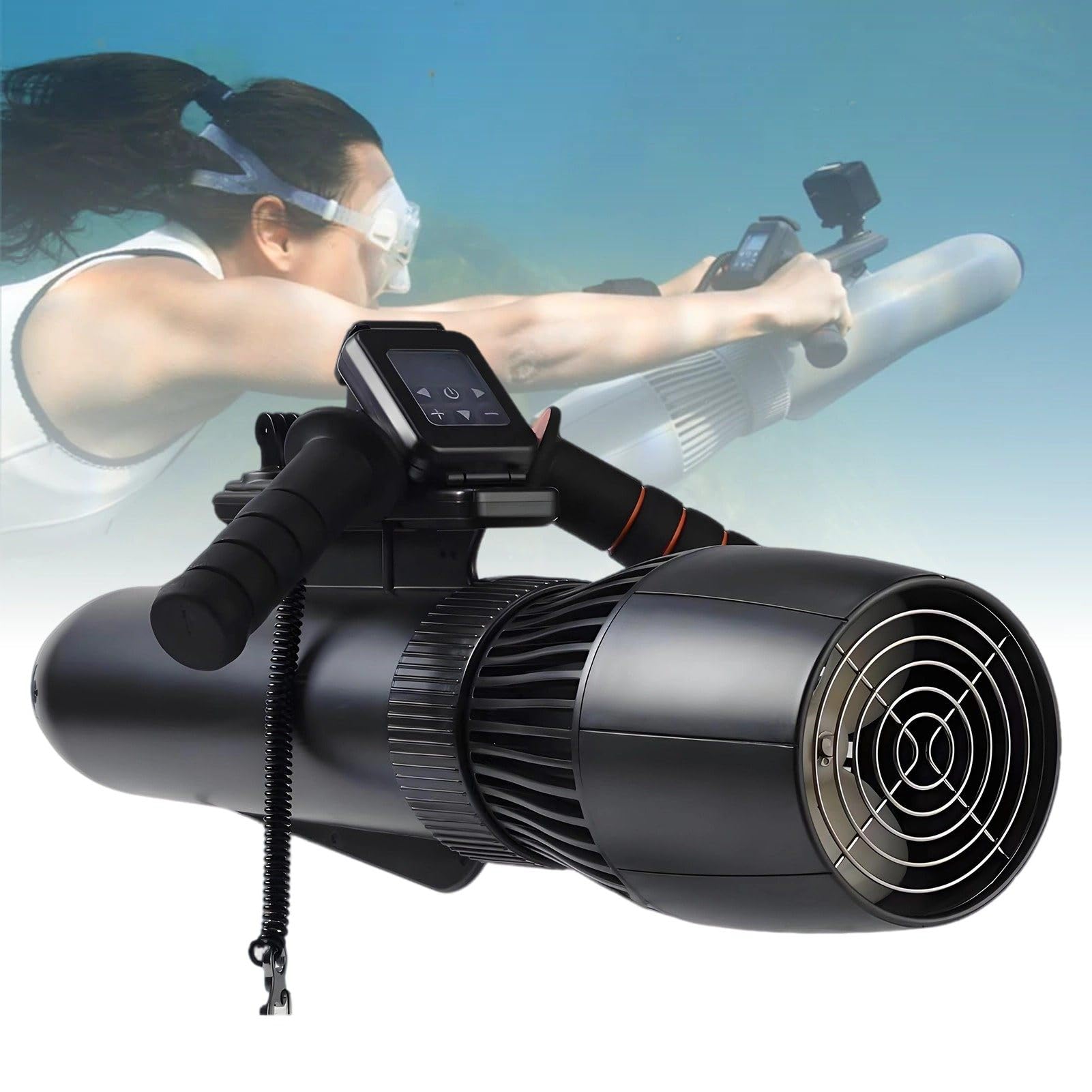 ExoticaBlend 500W Electric Underwater Sea Scooter 40-130 mins Diving Scooter 7Km/h Paddle Board Accessories SUP Motor for Electric Surfboard 16000mAh