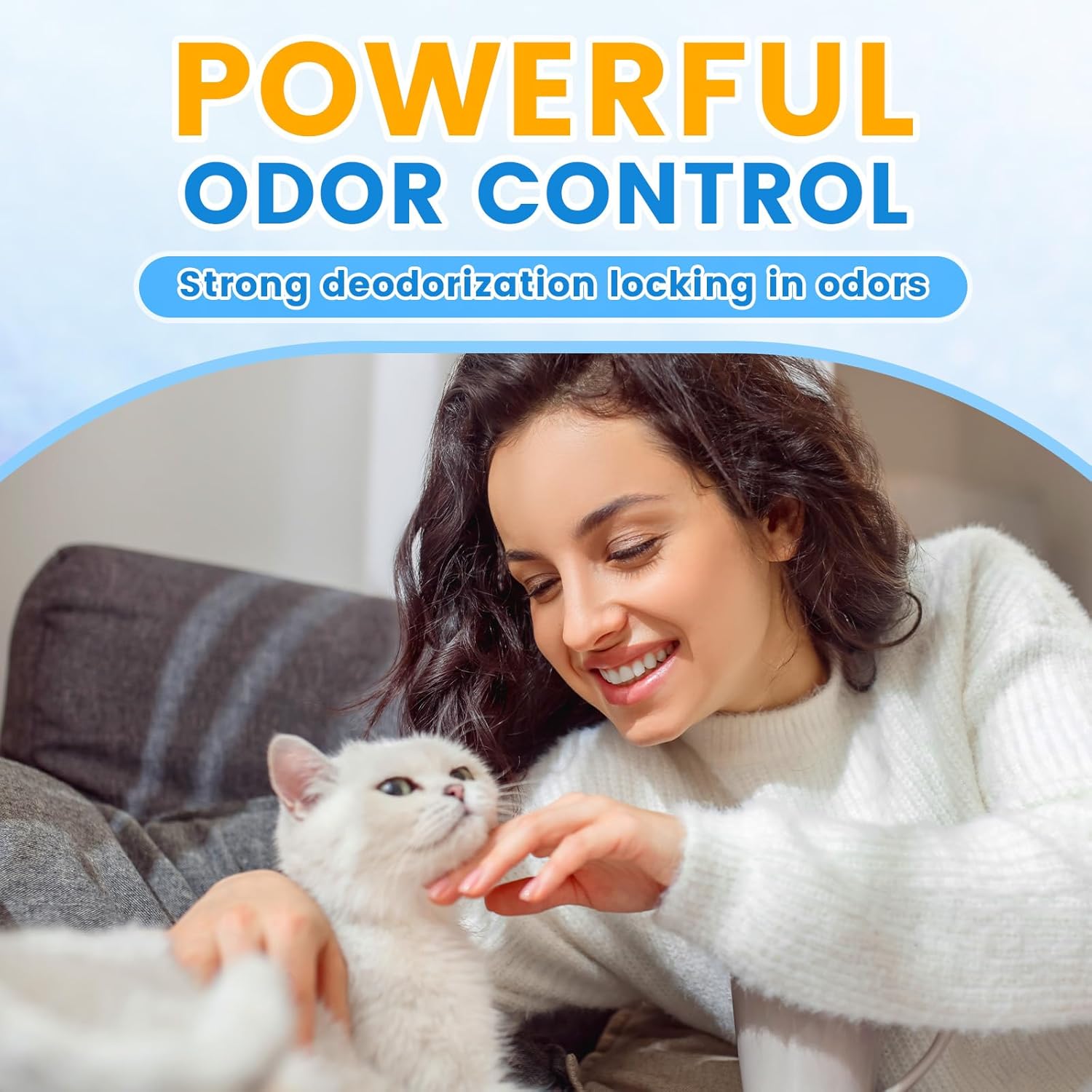 NEWORD Crystal Cat Litter Non Clumping Crystal Litter - 8LBs 99.99% Dust Free Fresh Scented Cat Litter Crystals - Superior Odor Control Lightweight Soft on Paws