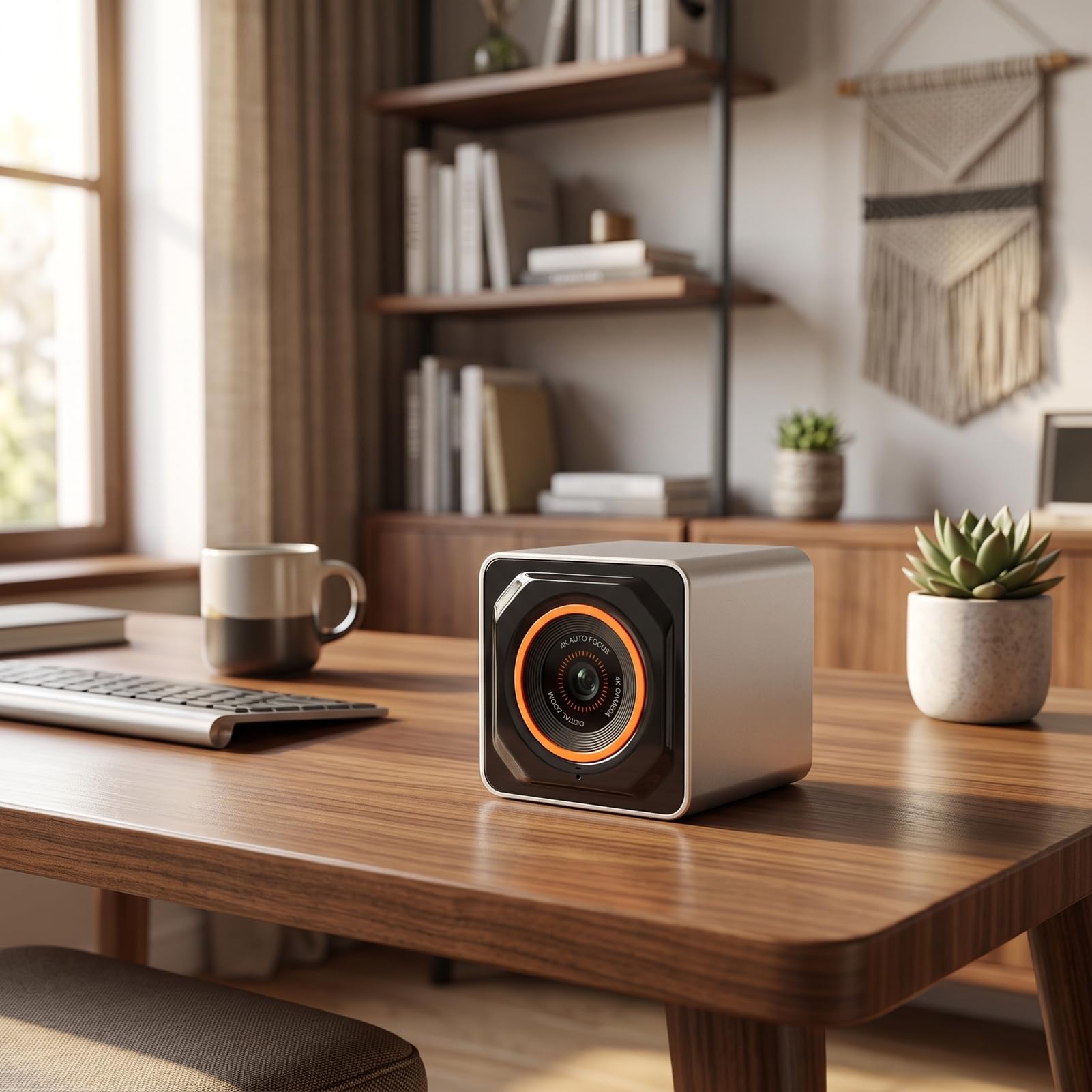 Webcam 4K, Cámara Web 30 Fps 75° FOV Enfoque Automático PDAF, for Videollamadas y Reuniones | Cámara de streaming con control remoto y micrófono con cancelación de ruido
