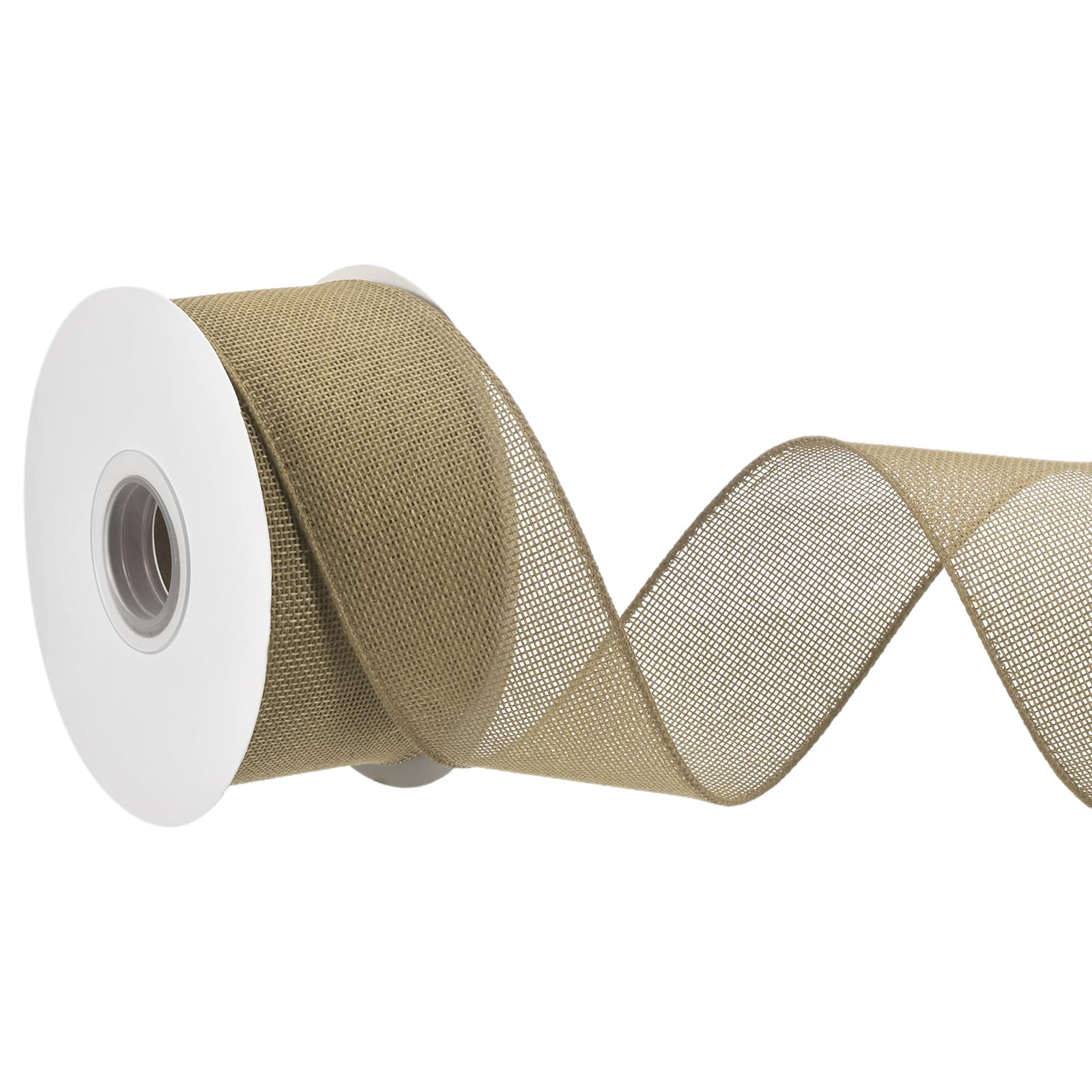 PATIKIL Burlap Wired Ribbon, (38mm x 18.2m, Natural Color), Wired Edge Linen Wired Ribbons, Suit for - Crafts/Wreath/Bow Making/Gift Wrapping/Christmas Tree Decoration