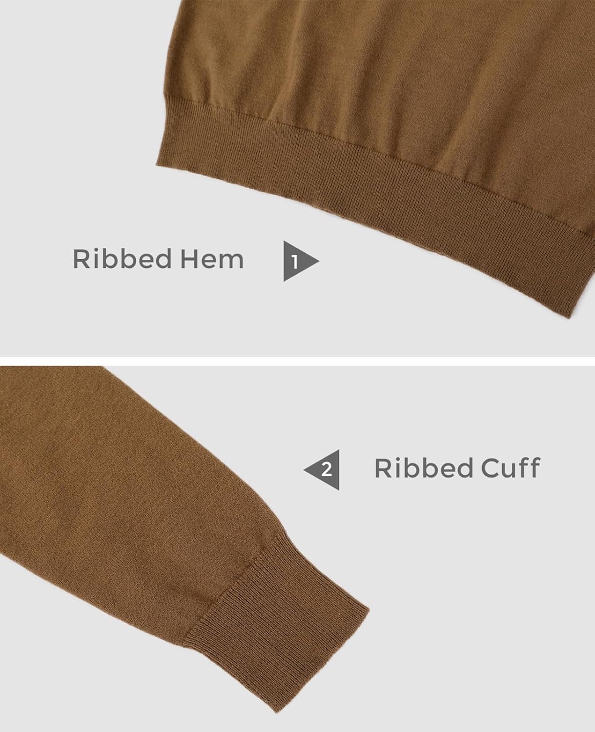 QUALFORT Women's Sweaters Long Sleeve Soft Lightweight Basic Knitted Pullover Sweater - Image 6