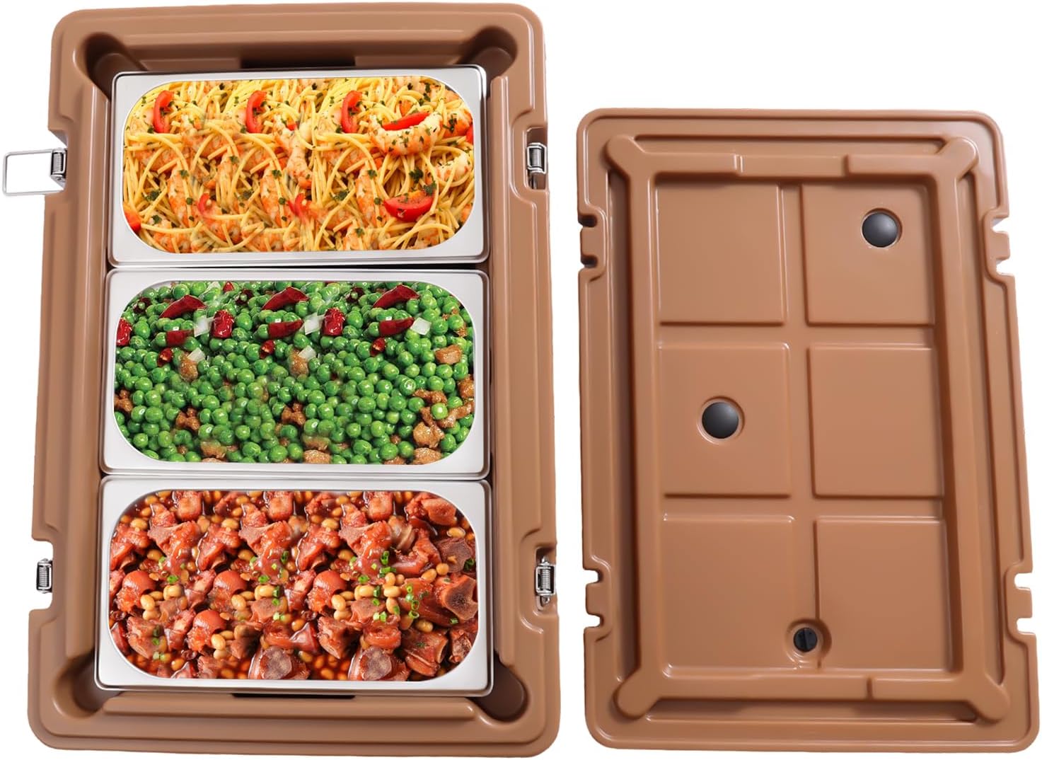 Amazon｜業務用フードケース ホットショーケース 3面ガラス(背面扉なし