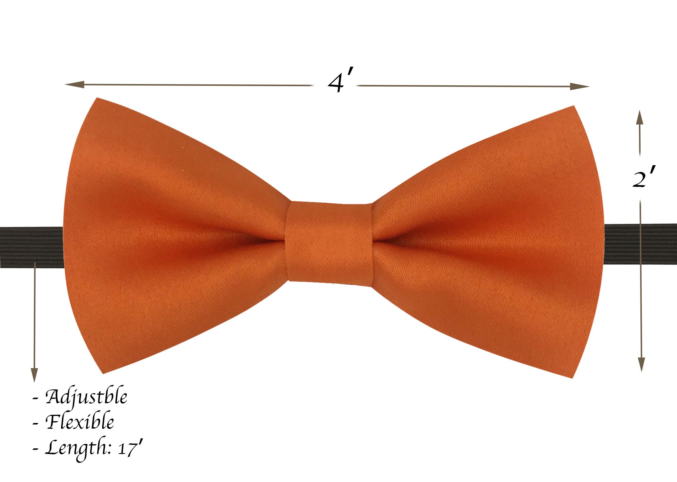 Consumable Depot CD Kids Bow Tie | Toddlers Adjustable Bowtie | Accessories for Boys and Girls (Orange, Kids)