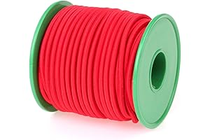 Usew 1/8 Inch Red Round Elastic Cord