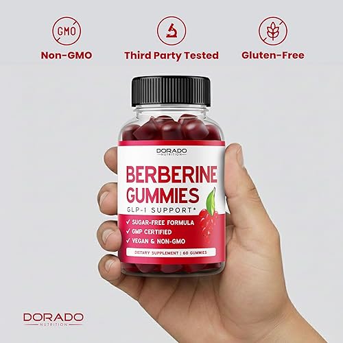 Miniatura 7 de Gomitas de berberina con canela de Ceilán (1.200 mg) Suplemento de berberina de Ceilán y canela de Ceilán sin azúcar prémium para adultos, probado