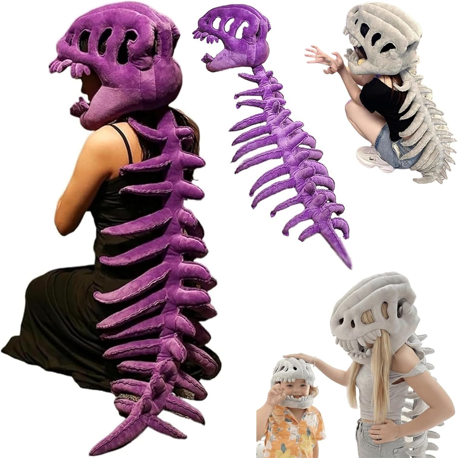 Dinosaur Skeleton Costume，Dinosaur Costume-3D Skeleton Design For Dress-Up,Parties
