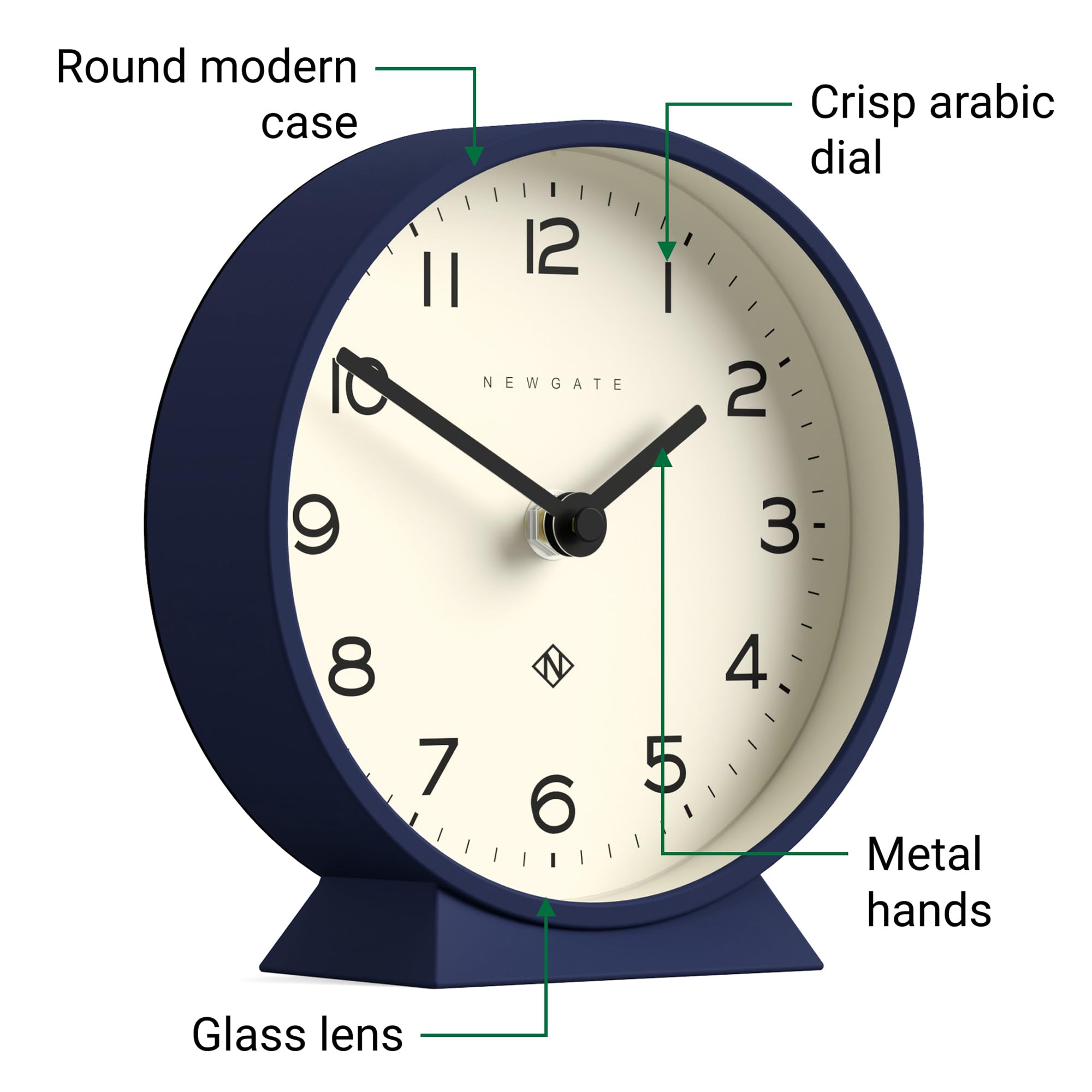 NEWGATE® M Mantel Echo desk clock, Midnight Blue - Image 4