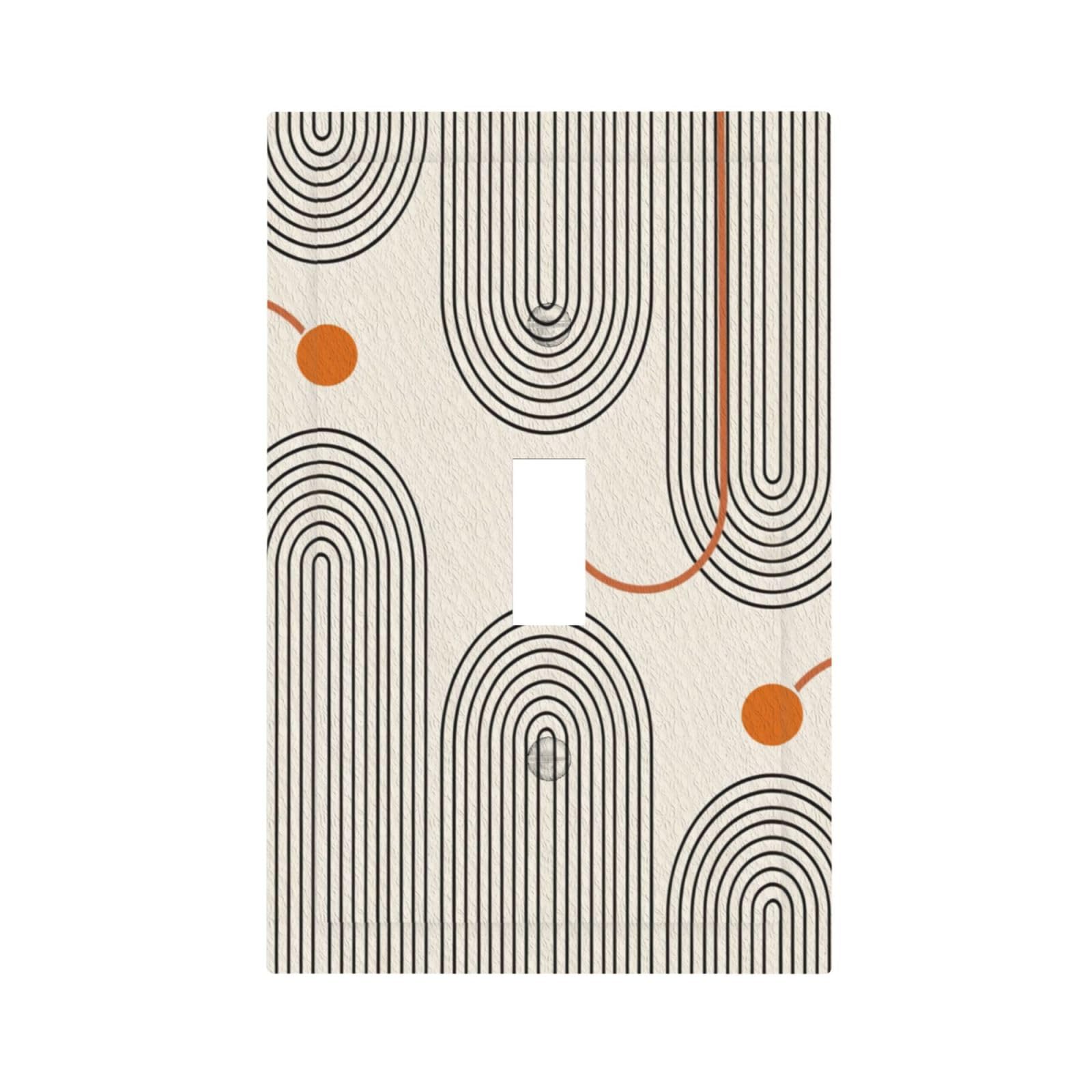 JDAKHD Decorative Light Switch Plate Covers Modern Geometric Arch 1 Gang Wall Plate Unique Single Toggle Mid-Century Minimalist Abstract Light Switch Covers Artistic Faceplate for Home Office Decor