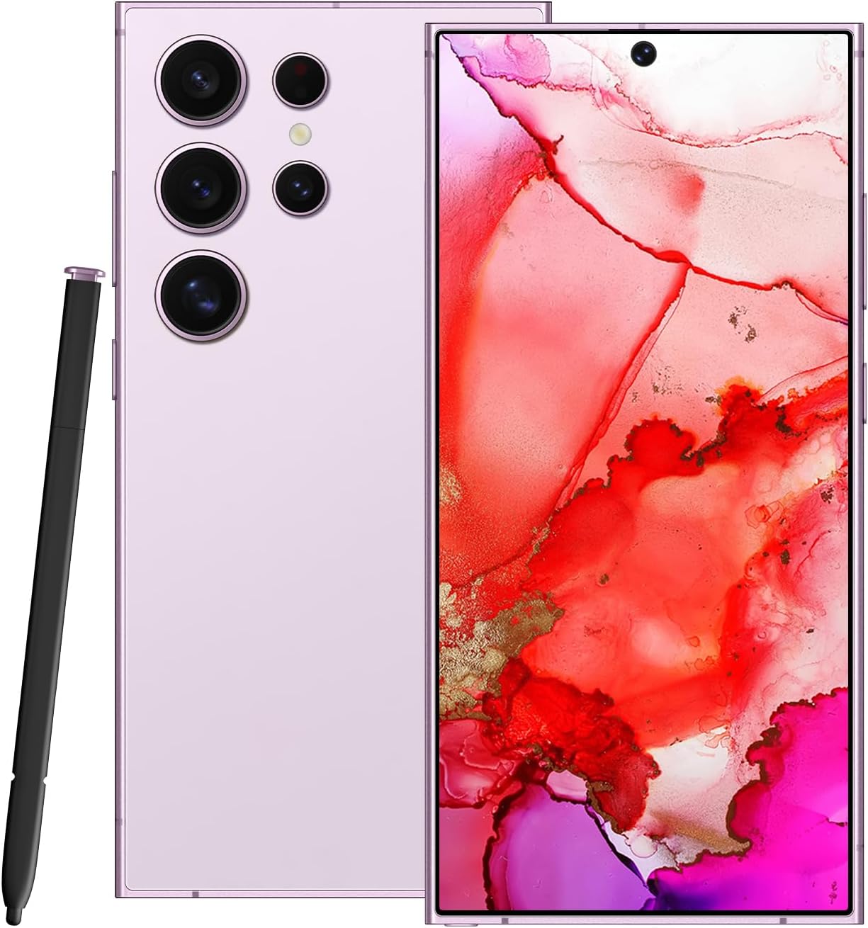 X24 Ultra Unlocked Android Phones 5G (2026), Android 13 Cell Phone Unlocked, 6.8" 120Hz Display, 8GB+256GB, 108MP+48MP AI Camera, 6800mAh/18W,Fingerprint/Face ID,Dual SIM/GPS (Sakura Pink)