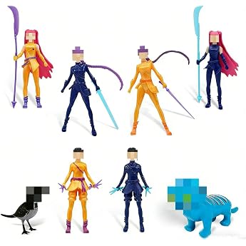 Hunte Figures Children's Toy Set 8 Pieces K-P0P Dem0 Huter Figures Anime Dolls Cartoon Figure Collectible Models Anime Merch for Table Decoration Party Christmas Birthdays