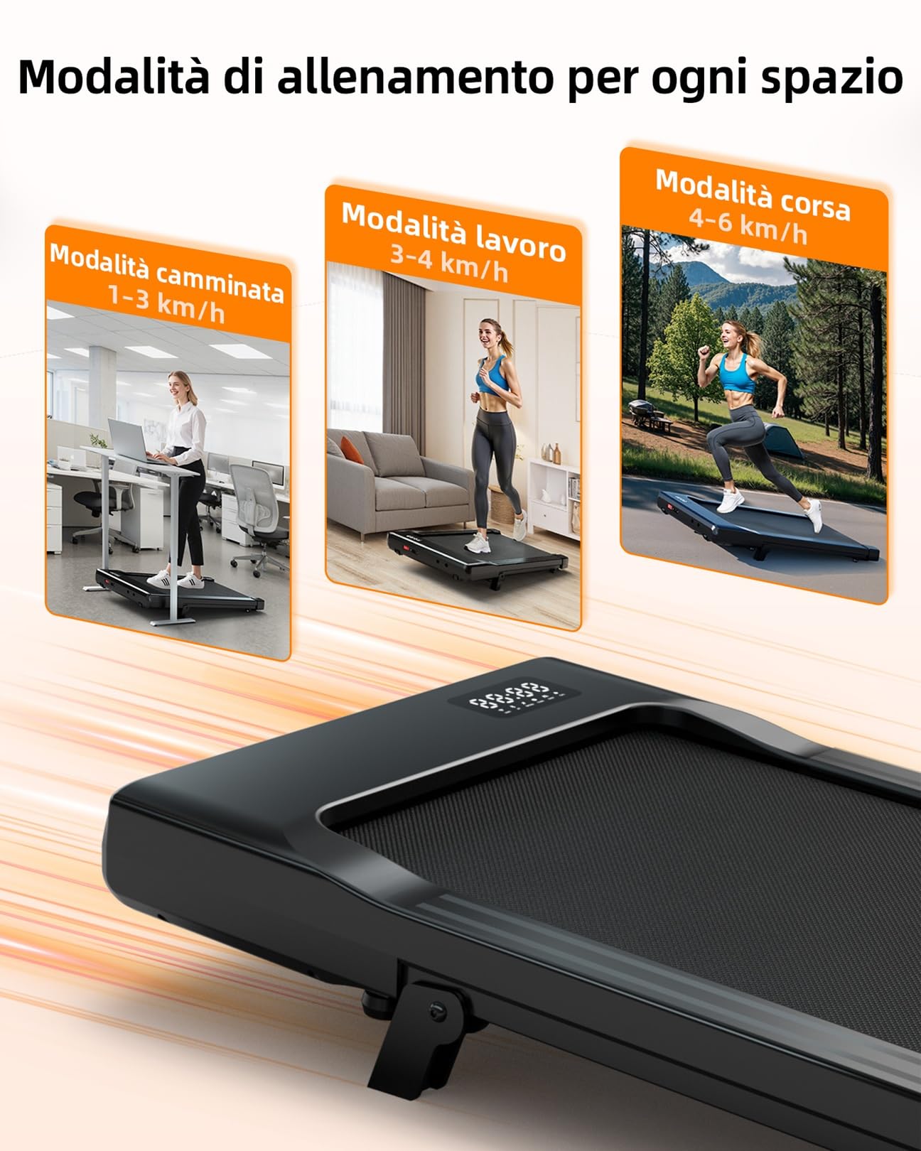 Tapis de Course avec Inclinaison, Tapis Roulant Multi-Coureurs, Max 136KG 159KG, Contrôle APP