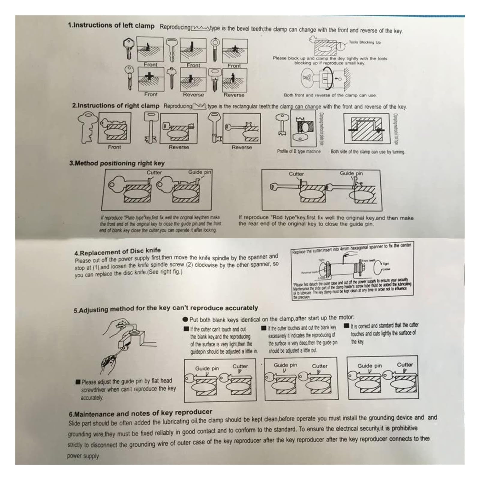 Máquina de copia multifuncional de doble cabezal, máquina de corte horizontal de llaves, herramienta de copia de llave de rueda de mano para equipos de duplicación de cerrajeros de puerta y coche