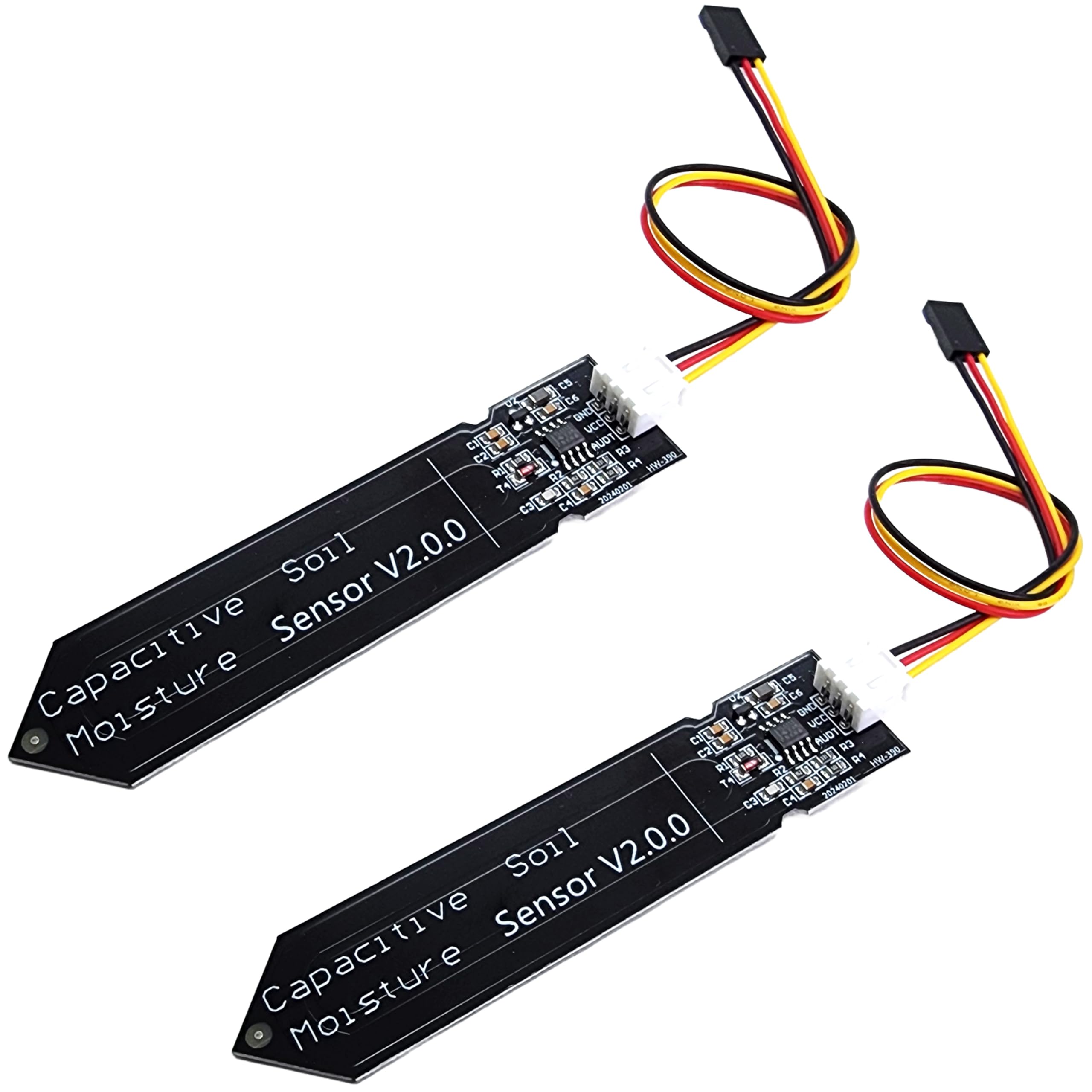 DIYables Capacitive Soil Moisture Sensor, TLC555I Chip, for Arduino, ESP32, ESP8266, Raspberry Pi, 2 Pieces