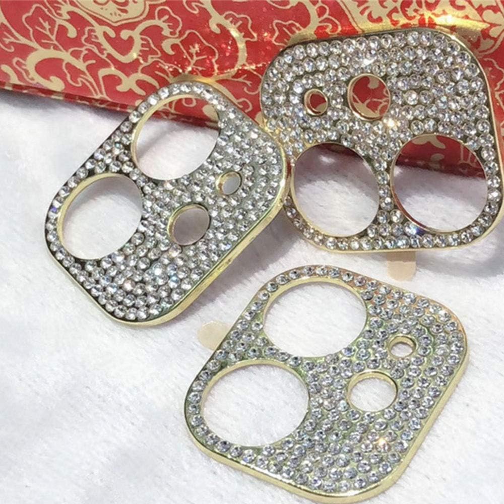 [2 Pack] Bling Crystal Camera Lens Protector Compatible with iPhone 11 Pro/iPhone 11 Pro Max,Rear Camera Cover Bling Diamond Lens Protective Ring Decoration Sticker Protector(Silver)