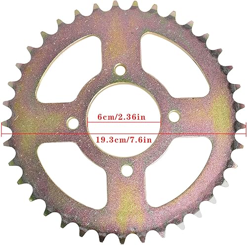 Miniatura 6 de munirater Kit de cubo de freno de piñón trasero de 44 pulgadas para kart